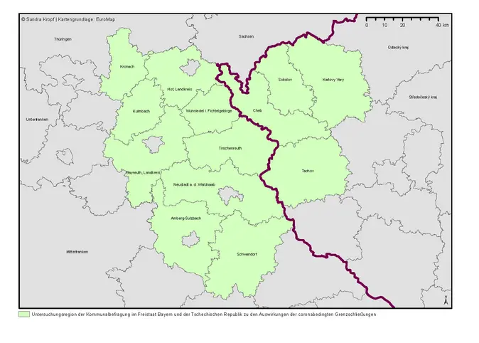 Eine Landkarte zeigt die Regionen der  befragten Brgermeisterinnen und Brgermeister.