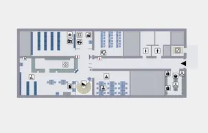 Floor plan of the ground floor of Branch Library 2 from the interactive floor plan