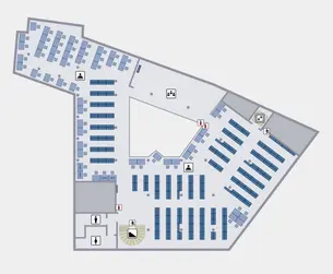 Floor plan of the second floor of Branch Library 5 from the interactive floor plan